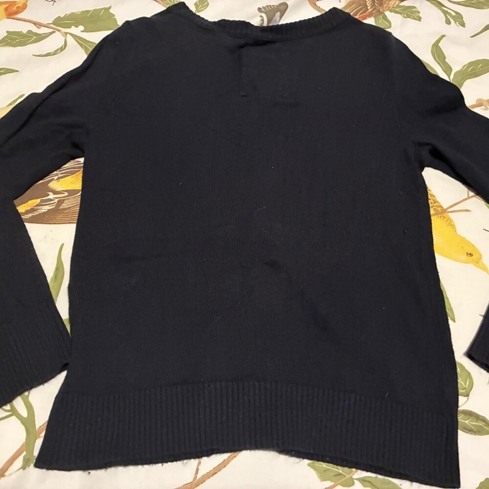 Gilly Hicks navy blue summer sweater cardigan size XS - preloved - Picture 5 of 7